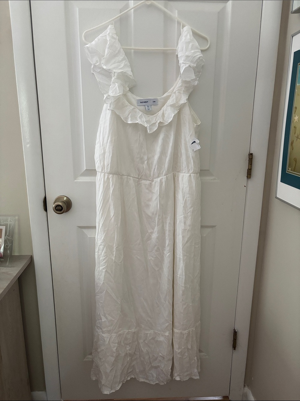 Old Navy White Ruffle-Trim Sundress